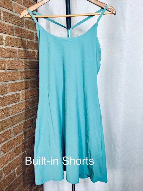 Outdoor Voices Dresses & Skirts - 🇺🇸Outdoor Voices Exercise Dress Teal Built-In Shorts Strappy Back Active Dress L